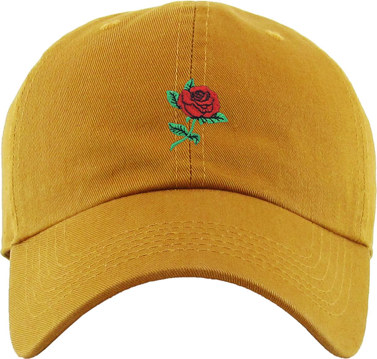 【 】embroidered logo cap spring rose ROSE EMBROIDERY VINTAGE DAD HAT | KBETHOS
